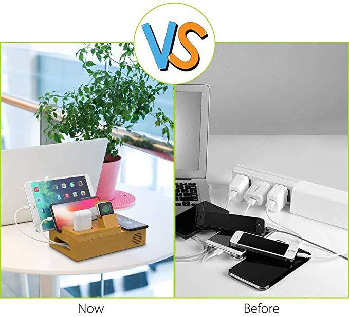 Organisateur et support en bamboo